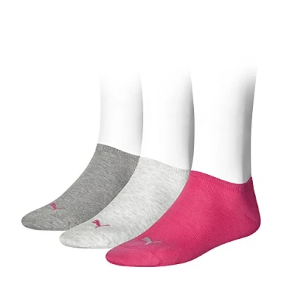 Imagen de PUMA Sneaker, Unisex adulto, Gris (Middle Grey Melange / Pink), 42, (Pack de 3)
