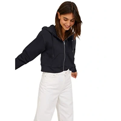 Imagen de jjxx BBIE REG LS Every HOOD NOOS Sudadera con cremallera, Mujer, Talla: XL, Black printwhite logo