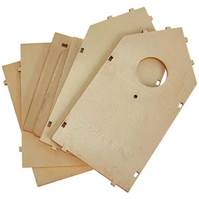Imagen de Rayher 62224000 Set para casita de pajaros madera, 11x10.5x17 cm, fácil montar