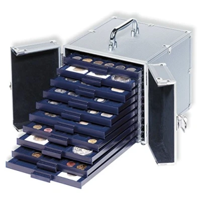 Imagen de Leuchtturm 315842 Maletín Aluminio Cargo S 10 para monederos Smart 203 x 213 280 Plata
