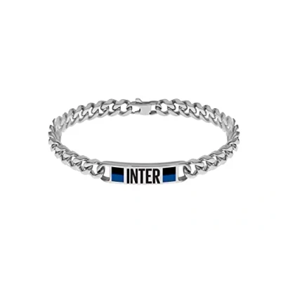 Imagen de F.C. Internazionale Pulsera Acero, Hombre, Negro Azul Talla única, Acero inoxidable, Sin gemas.