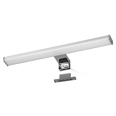 Imagen de Popp Lámpara Aplique LED de Espejo para Baño Instalación en espejos 40CM 220V 8W Luz Neutra 4000K Prueba Agua IP44 Aluminio Cromado y PC (4000K, 8W)