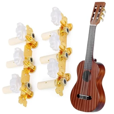 Imagen de Jiavlyx 2 Piezas Clavijas De Afinación Guitarra Clásica, Afinadoras Para Guitarra, Mecánicas Afinación, Afinador Cabezales Máquina Guitarr