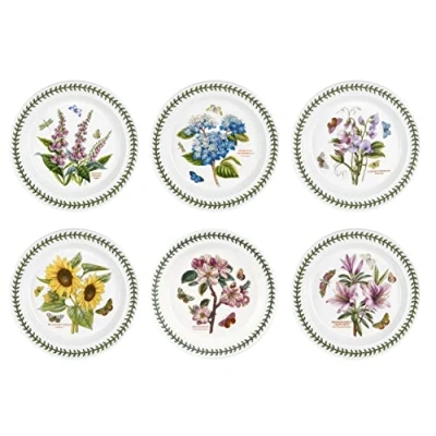 Imagen de Portmeirion Botanic Garden Juego de platos (6 unidades, 25 cm), diseño flores