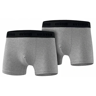 Imagen de Erima 2 Pack Basic Calzoncillos bóxer, Gris (Melange), X Large para Hombre