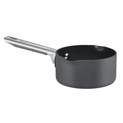 Imagen de Anolon Sartén profesional anodizada para leche, color negro, 14 cm, 0,9 litros
