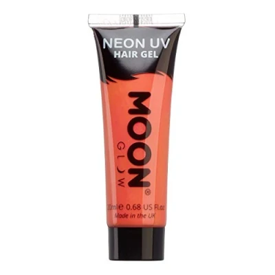 Imagen de Moon Glow Gel para el cabello Neon UV Tinte temporal lavar ¡Pico y brilla! Rojo intenso 20 ml (Paquete de 1)
