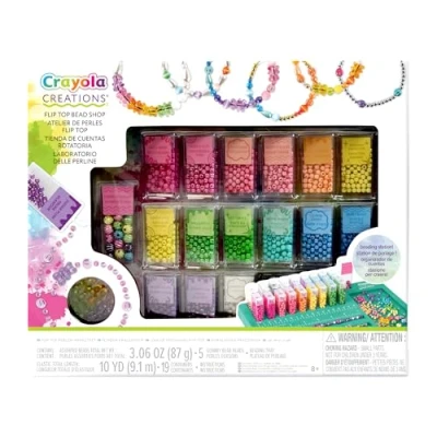 Imagen de CRAYOLA Creations Taller de abalorios, crea joyas actividad creativa e idea regalo para niñas a partir 8 años, 04 2963