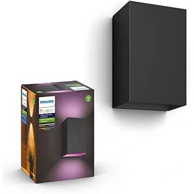 Imagen de Philips Hue Lámpara inteligente, Resonate, Aplique Exterior LED, Luz Blanca y de Colores, Compatible con Alexa Google Home, Color Negro