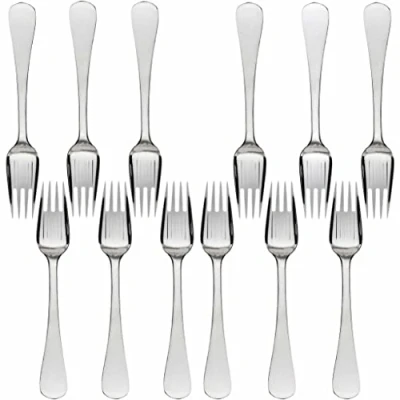 Imagen de Tenedores Acero Inoxidable Especiales para Arroces. Set de Cubiertos Modernos Paella. Llevar y Sorprender con la Cuchara Tenedor 2 en 1 20 cm (12 Unidades)