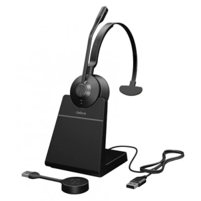 Imagen de Engage 55 SE Mono Headset MS, Link 400a DECT Adapter USB A, 1,2 m C auf A Kabel, Tragetasche, Garantie und Warnung (Sicherheitsbroschüren)