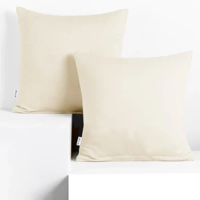 Imagen de DecoKing 2 Fundas de Almohada 50 x cm, algodón, con Cremallera, Color ámbar Crudo