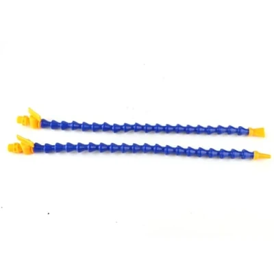 Imagen de Tubo flexible de refrigerante, 12 piezas aerosol universal Plástico Agua Aceite 1/4&quot;PT Rosca Manguera plana/redonda Boquilla para Torno CNC con válvula Azul amarillo