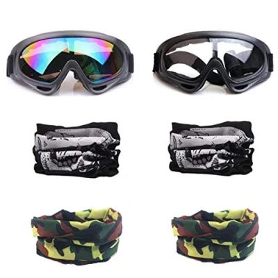Imagen de YAAVAAW 2 Piezas Gafas de Protección Seguridad Y 4 Máscara Táctica Multifunción Ajustable para Nerf N Strike Elite Gun Juguete Pistola Juego Ocular