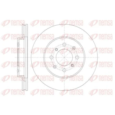 Imagen de REMSA 61357.10 Disco de freno Eje delantero 257,7, 257,7 21 4 ventilado HONDA: Jazz 2, 3