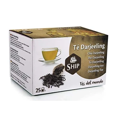 Imagen de Ship Té Negro Darjeeling Caja de 25 Unidades Propiedades Antioxidantes Ayuda a Activar la Mente Aporta Vitaminas y Minerales Bienestar Tranquilidad Sabor Dulce