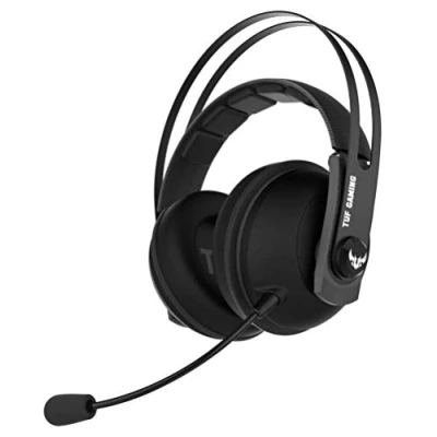 Imagen de ASUS TUF Gaming H7 Wireless Gun Metal Auriculares compatibles con PC, Mac y PS4,conexión inalámbrica 2,4 GHz, 15h autonomía, altavoces Essence de 53 mm, diadema acero inoxidable,