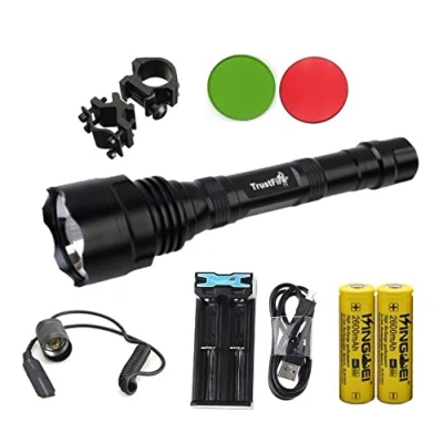 Imagen de Linterna Trustfire TR T1 1 Led CREE XML T6 Modo, 1600 lm, 2 baterias 18650, Cargador 016 (Kit Nº3 Kit completo de linterna)