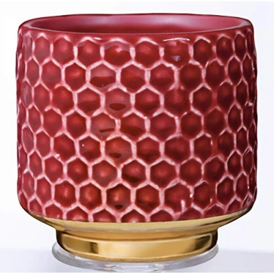 Imagen de BLOOMINGVILLE Maceta Home Macetero Decorativo Redondo para Flores e Plantas Interiores S (10 cm ø), Rojo, Cerámica