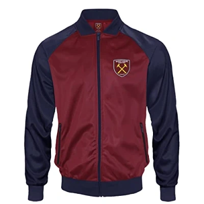 Imagen de West Ham United FC Chaqueta de entrenamiento oficial hombre Estilo retro Burdeos XL