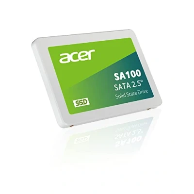 Imagen de acer SA100 Disco duro interno SSD SATA III de 480 GB, 2.5 pulgadas, lectura 560 MB/s, memoria flash 3D NAND, interfaz 6 GB/s