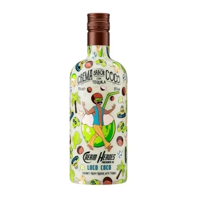 Imagen de CREAM HEROES Crema de Coco con Tequila 70 cl/700 ml Loco
