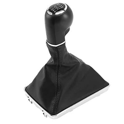 Imagen de QINKO Pomo de cambio marchas 6 velocidades, cubierta bota polaina para Vauxhall Opel Astra Corsa D Zafira B con manija marcha atrás