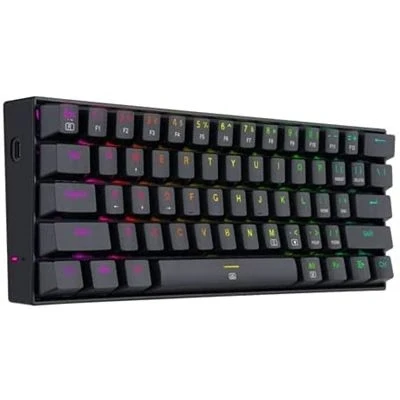 Imagen de Redragon K630 RGB Dragonborn 60% Teclado Mecánico Gaming Iluminacion Compacto 61 Teclas TKL Gamer para Juegos Interruptores Marrones
