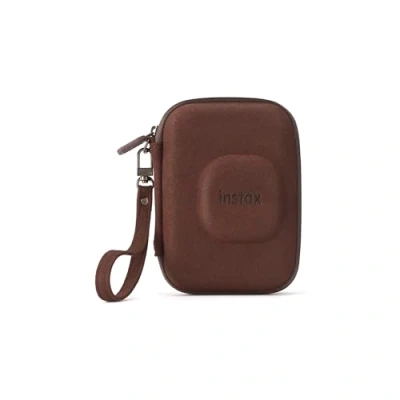 Imagen de Funda cámara Fujifilm Instax Mini Liplay Case, Terciopelo, Cierre de Cremallera, Bronze