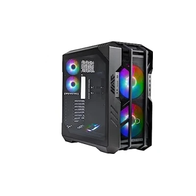 Imagen de Cooler Master HAF 700 Caja PC Full Tower, Admite E ATX, 5 Ventiladores Preinstalados, Soporte de Radiador Giratorio, Refrigeración High Airflow, Panel Lateral TG, Diseño Tool Free, Controlador ARGB