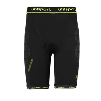 Imagen de Uhlsport Bionikframe Unpadded Shorts de Entrenamiento, Hombre, Negro/Amarillo Flúor, XL