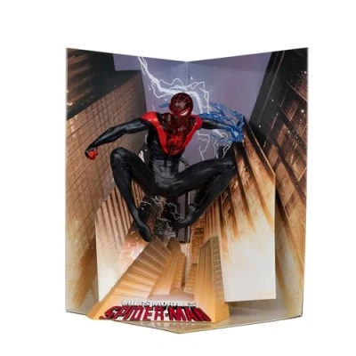 Imagen de McFarlane Toys Marvel Spider Man Coleccionable a escala 1:10 con escena (Miles Morales: #1)
