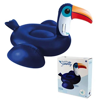 Imagen de ODS SRL 47252 Tucano Gigante Hinchable Medidas inflado 148 x 56 cm, Ideal para Playa y Piscina, Color Azul, Blanco,