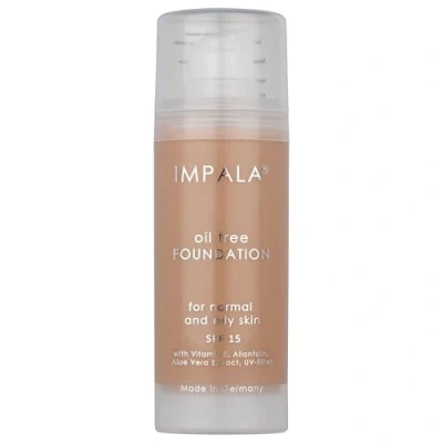 Imagen de IMPALA Base de Maquillaje Oil Free Color Nº 05 Acabado sedoso y luminoso Ligero Sin Aceite Con Protección Solar SPF15, Vitamina E Extracto Aloe Todo tipo pieles 30 ml