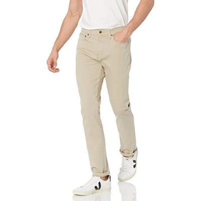 Imagen de Amazon Essentials Vaqueros Ajustados Hombre, Marrón Caqui Claro, 40W / 30L