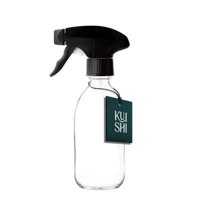 Imagen de Kuishi Clear Glass Spray Bottle 250ml [Pack of 1], Small Bottles for Cleaning, Water Hair, use as a Plant Mister and Gardening (BPA Free)