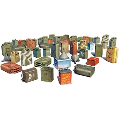 Imagen de Miniart 49003 1:48 WW2 Allier. Bidón de Combustible (45) reproducción Fiel, modelismo, Kit plastico, Manualidades, Hobby, Pegar, ensamblar, sin Pintar