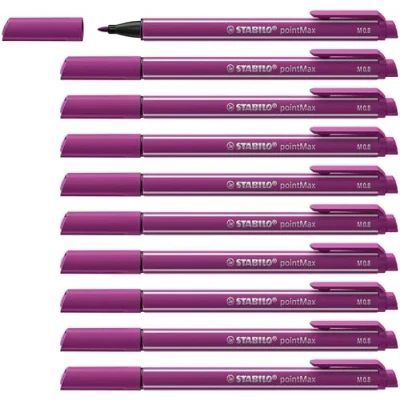 Imagen de Rotulador punta media 0,8 STABILO pointMax Caja con 10 unidades Color lila