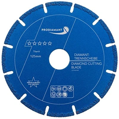 Imagen de PRODIAMANT disco de corte diamante universal Titanit 125 mm x 22,2 Multicorte, corta todos los materiales construcción