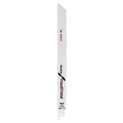 Imagen de Bosch Accessories 100 unidades Hoja de sierra sable S 1122 HF Flexible for Wood and Metal (Longitud 225 mm, accesorio sable)