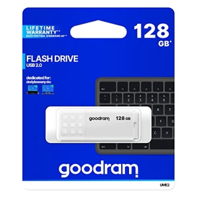 Imagen de GOODRAM UME2 1280W0R11 PENDRIVE USB 128GB 2.0 Blanco