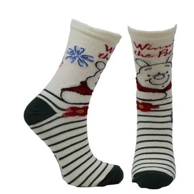 Imagen de Budget Gifts Winnie the Pooh Calcetines para mujer, talla 4 8, multicolor, 8
