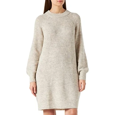 Imagen de ONLY Onlvannes L/S Vestido Knt, Gris Claro (Melange), L para Mujer