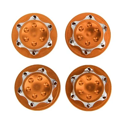 Imagen de Paquete de 4 Piezas Tuerca Cubo Rueda 17 mm, aleaci¨®n Aluminio, Cubierta Antipolvo, Tuerca, Accesorio reemplazo para 1/8 Modelo Coche RC[Naranja]