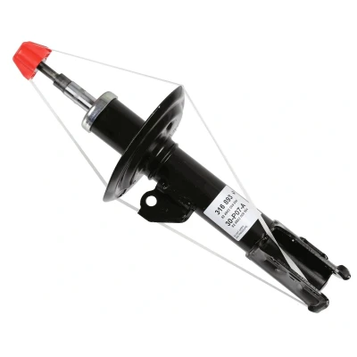 Imagen de SACHS 316 893 amortiguador izquierda Presión de gas Bitubular Columna Espiga arriba TOYOTA: Yaris III Hatchback