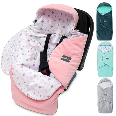 Imagen de Bellochi Saco Capazo Bebe Universal Invierno Acogedor Manta para Cochecitos de Bebé Sillas Paseo o Coche (p.ej. Maxi Cosi y Römer) Oeko Tex Star Way