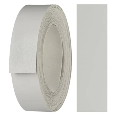 Imagen de haggiy Cinta para bordes de melamina autoadhesiva 18 mm x 5 m I muebles Sujeción segura sin planchar Chapa estantes/paneles madera gris ceniza