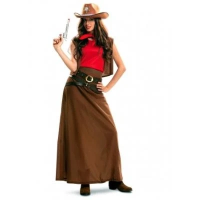 Imagen de My Other Me 202619 Disfraz de vaquera para mujer, ajedrez, color red, XL (Viving Costumes 202619)