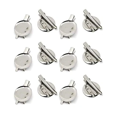 Imagen de CKB Ltd 20 broches de pinza cocodrilo plateados CKB10853 más pin aguja insignia 45 x 30 mm