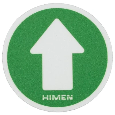 Imagen de HIMEN 10 pegatinas para suelo de flecha, 9 cm, color verde, redondas, antideslizantes, autoadhesivas, resistentes a la intemperie
